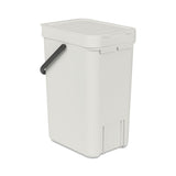 Brabantia Sort & Go Abfalleimer, 12 Liter weiß