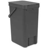Brabantia Sort & Go Abfalleimer, 16 Liter grey