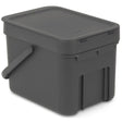 Brabantia Sort & Go Abfalleimer, 6 Liter grey
