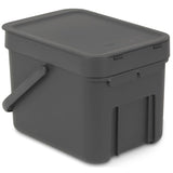 Brabantia Sort & Go Abfalleimer, 6 Liter grey