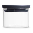 Brabantia stapelbarer Glasbehälter, transparent / grau 300 ml