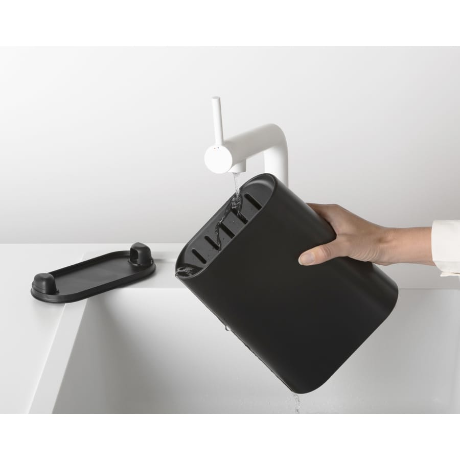 Brabantia TASTY+ Messerblock mit 5 Messern, 6-teilig, Dark Grey