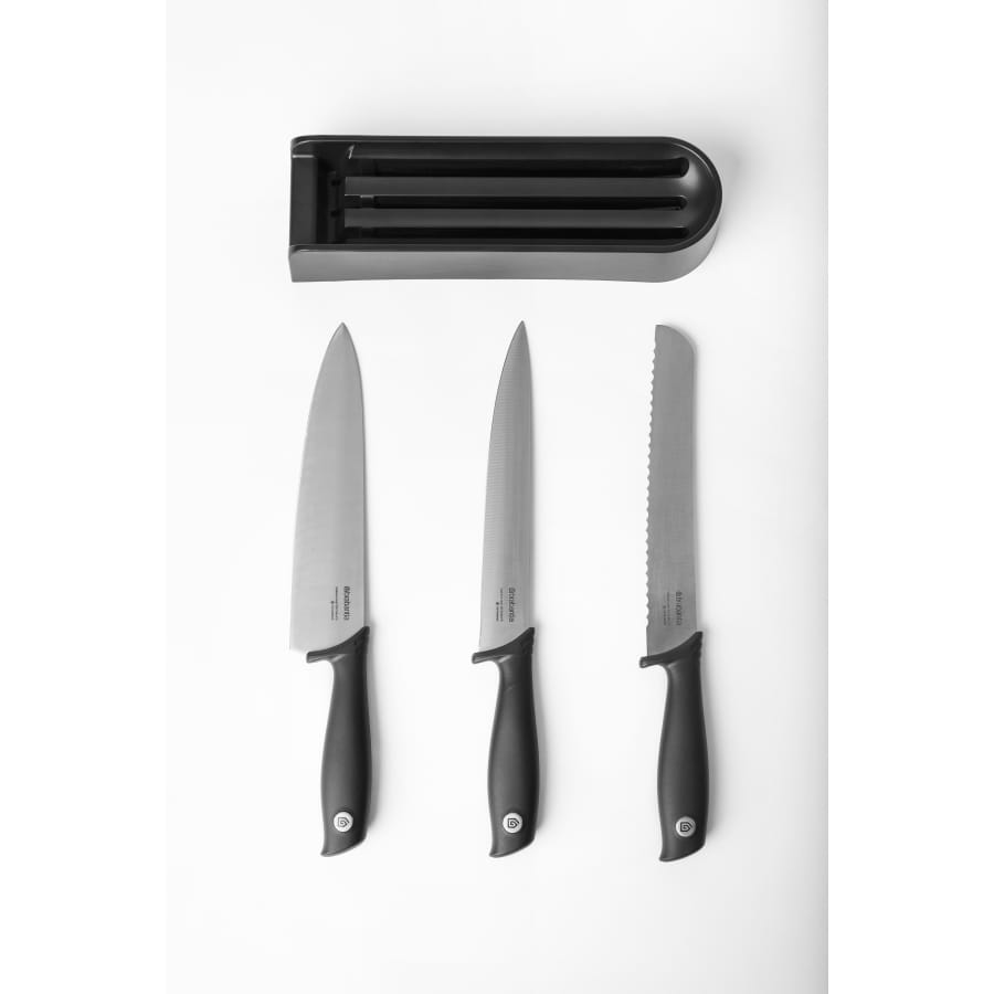 Brabantia TASTY+ Schubladenmesserblock mit 3 Messern, 4-teilig