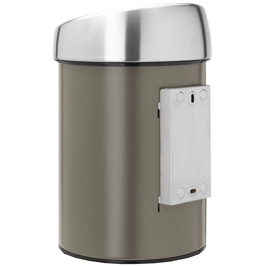 Brabantia Touch Bin Abfallbehälter, 3 Liter, zweifarbig mit Edelstahldeckel