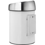Brabantia Touch Bin Abfallbehälter, 3 Liter, zweifarbig mit Edelstahldeckel