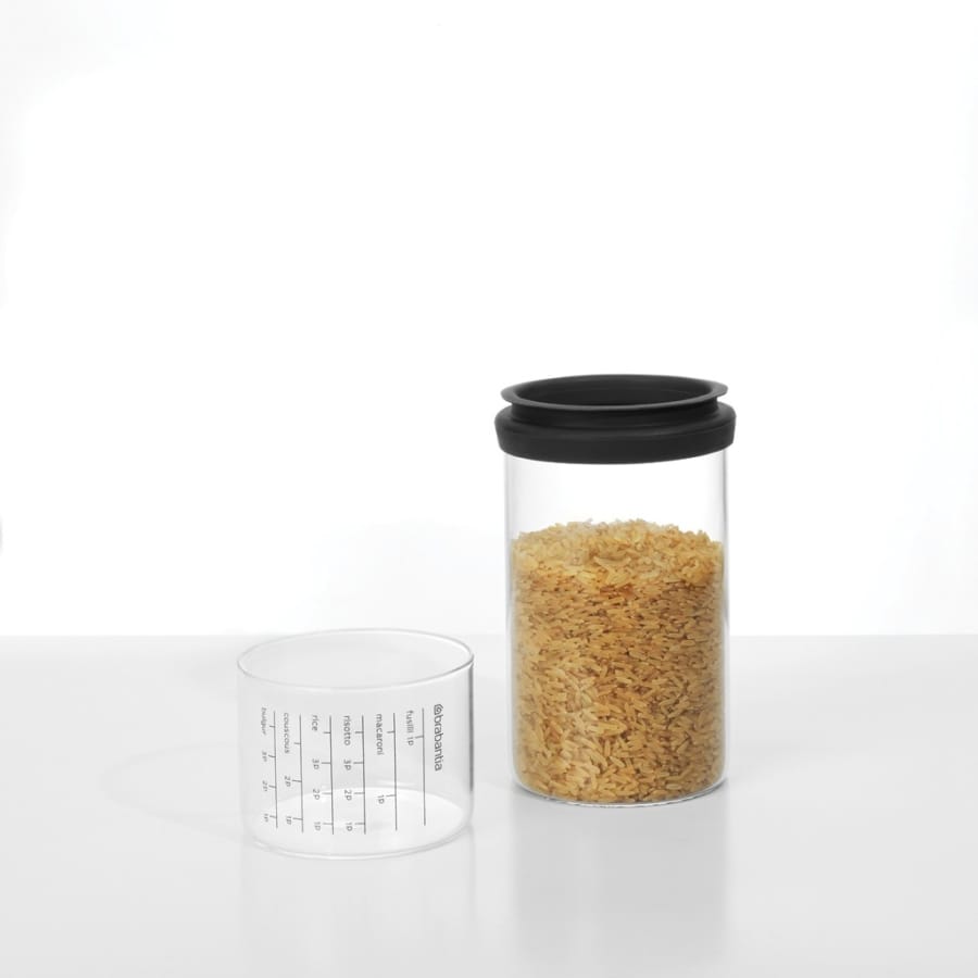 Brabantia Vorratsglas, mit Messbecher, 1 Liter