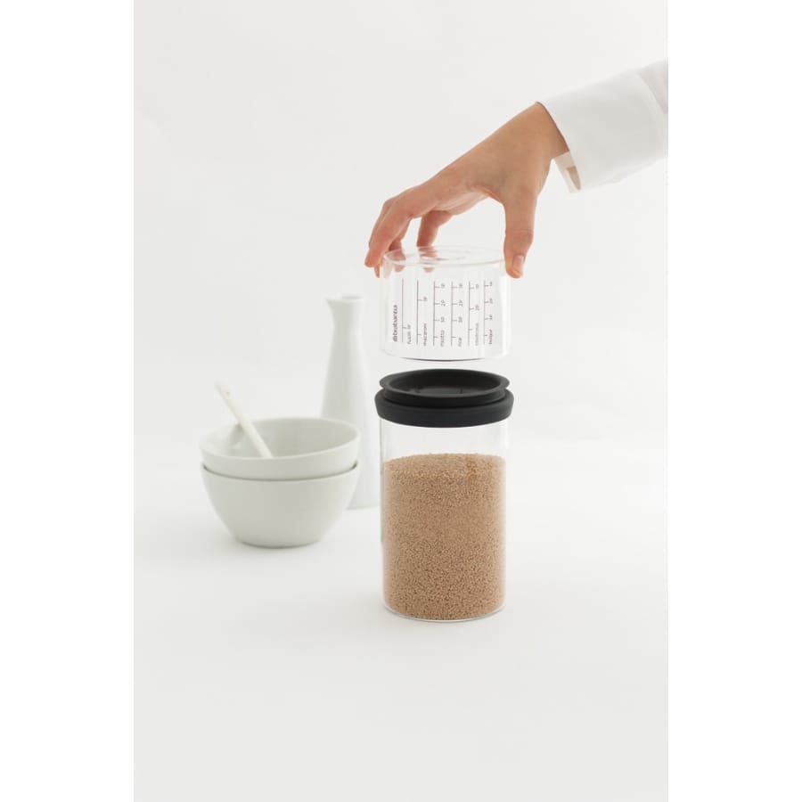 Brabantia Vorratsglas, mit Messbecher, 1 Liter