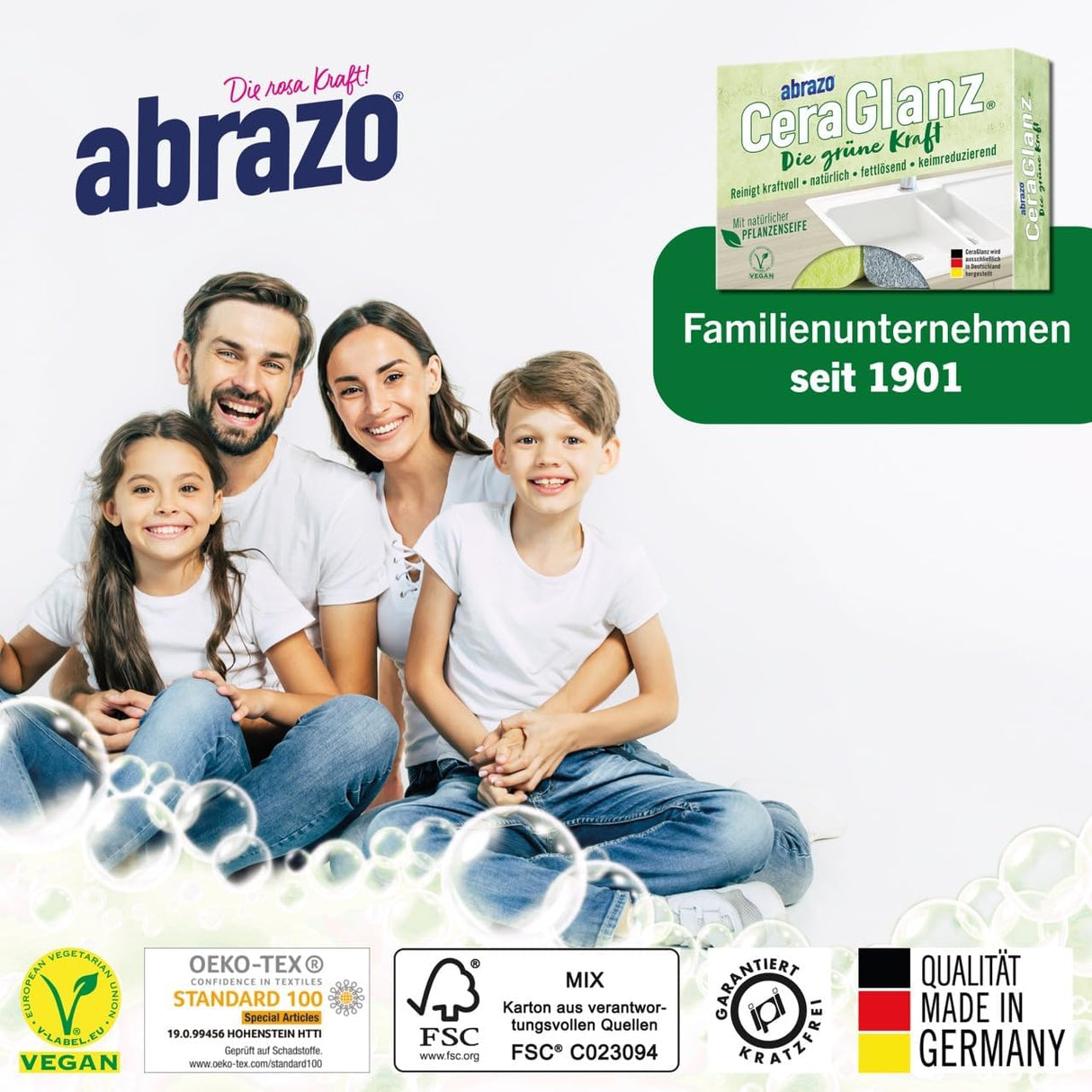CeraGlanz Die grüne Kraft Küchenschwamm