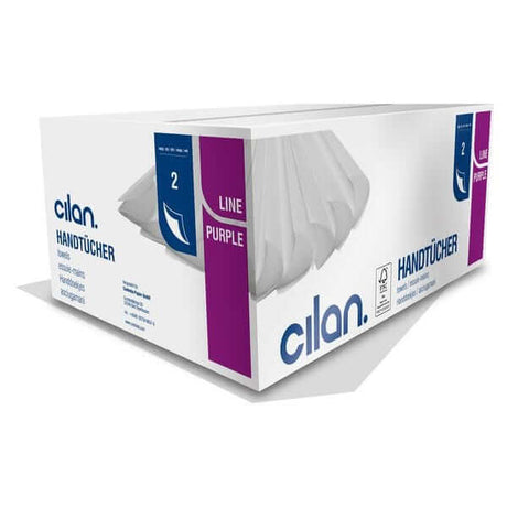 Cilan Tissue Papierhandtücher H 20, 2-lagig, W-Falz, in hochwertiger Verpackung, ideal für hygienische Handtrocknung.