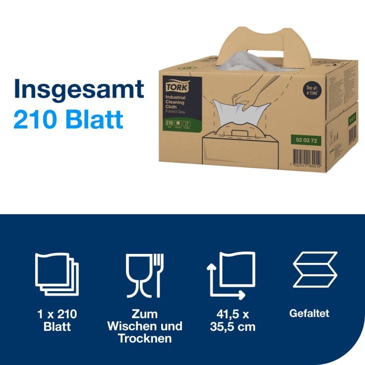 Tork Industrie Reinigungstücher einlagig Fläche