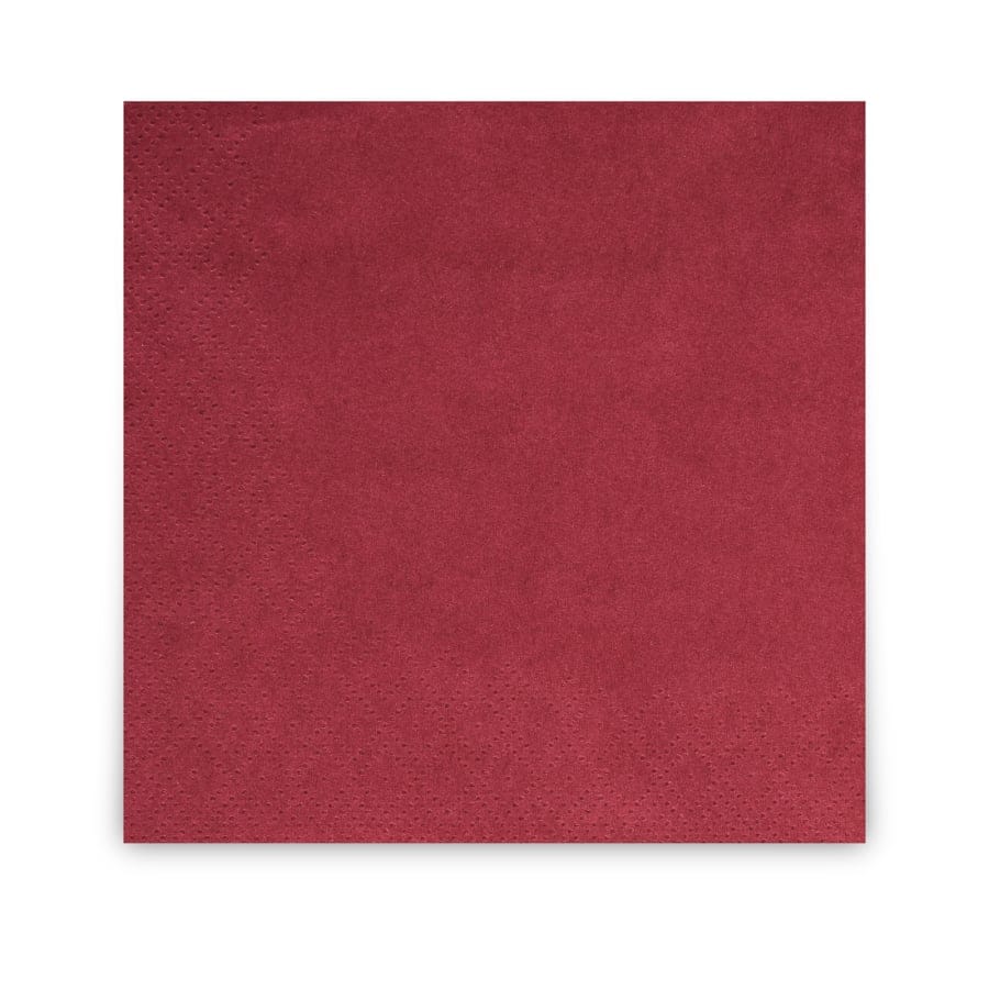 Cocktailservietten, 24 x 24 cm, 1/4 Falzung, 2-lagig 12× 300 Stück Bordeaux