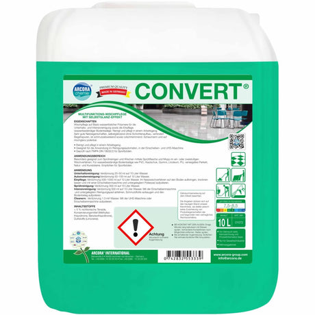 CONVERT Multifunktions-Wischpflege mit Selbstglanz-Effekt 10 Liter Kanister