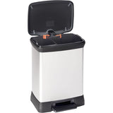 Curver Abfalleimer DECO Bin METALLIC'S 28 Liter DUO, 10 + 18 Liter
