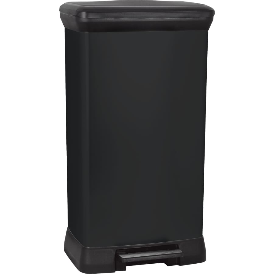 Curver Abfalleimer DECO Bin METALLIC'S 50 Liter, schwarz metallic