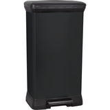 Curver Abfalleimer DECO Bin METALLIC'S 50 Liter, schwarz metallic