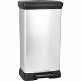 Curver Abfalleimer DECO Bin METALLIC'S 50 Liter, silber metallic