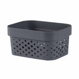Curver INFINITY RECYCLING Box mit Lochmuster 1,4 Liter, dunkelgrau