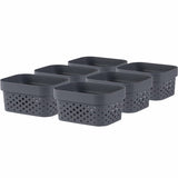 Curver INFINITY RECYCLING Box mit Lochmuster 1,4 Liter, dunkelgrau, Karton à 6