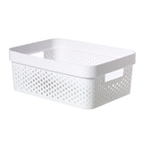 Curver INFINITY RECYCLING Box mit Lochmuster 11 Liter, weiß