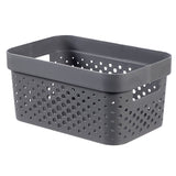 Curver INFINITY RECYCLING Box mit Lochmuster 4,5 Liter, dunkelgrau