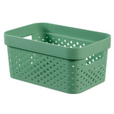 Curver INFINITY RECYCLING Box mit Lochmuster 4,5 Liter, kiefergrün, Karton à 5