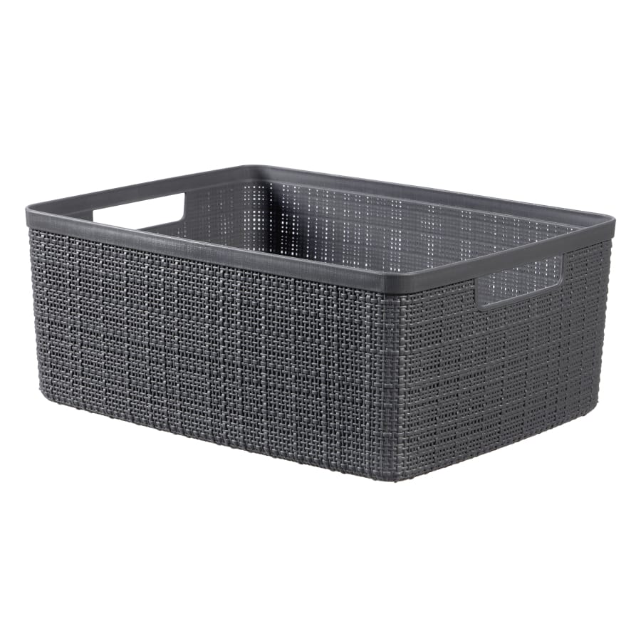 Curver JUTE RECYCLING Aufbewahrungskorb 12 Liter, deep shadow