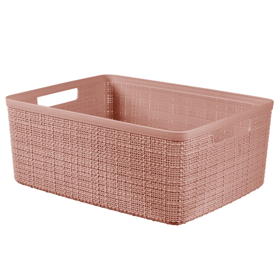 Curver JUTE RECYCLING Aufbewahrungskorb 12 Liter, rosa