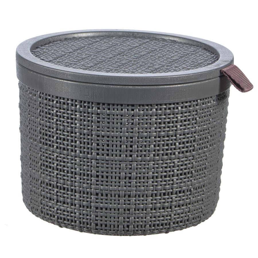 Curver JUTE RECYCLING Aufbewahrungskorb rund, 2 Liter, deep shadow