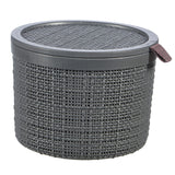 Curver JUTE RECYCLING Aufbewahrungskorb rund, 2 Liter, deep shadow