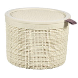 Curver JUTE RECYCLING Aufbewahrungskorb rund, 2 Liter, off white