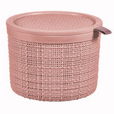 Curver JUTE RECYCLING Aufbewahrungskorb rund, 2 Liter, rosa