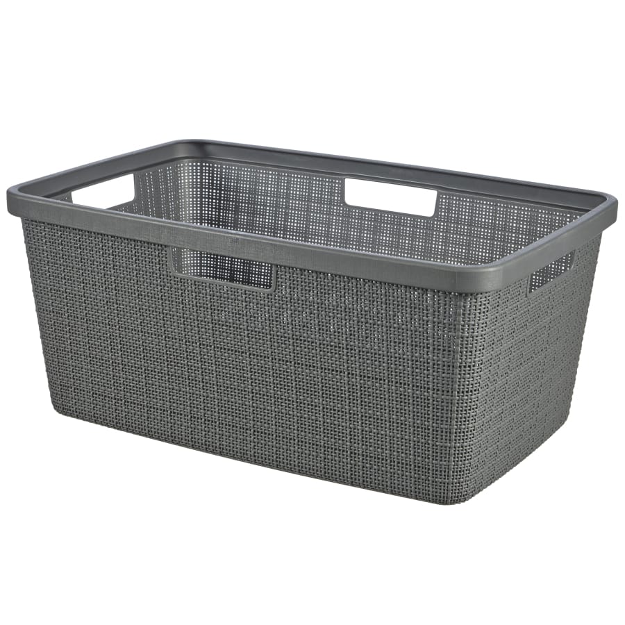 Curver JUTE RECYCLING Wäschekorb, 46 Liter deep shadow