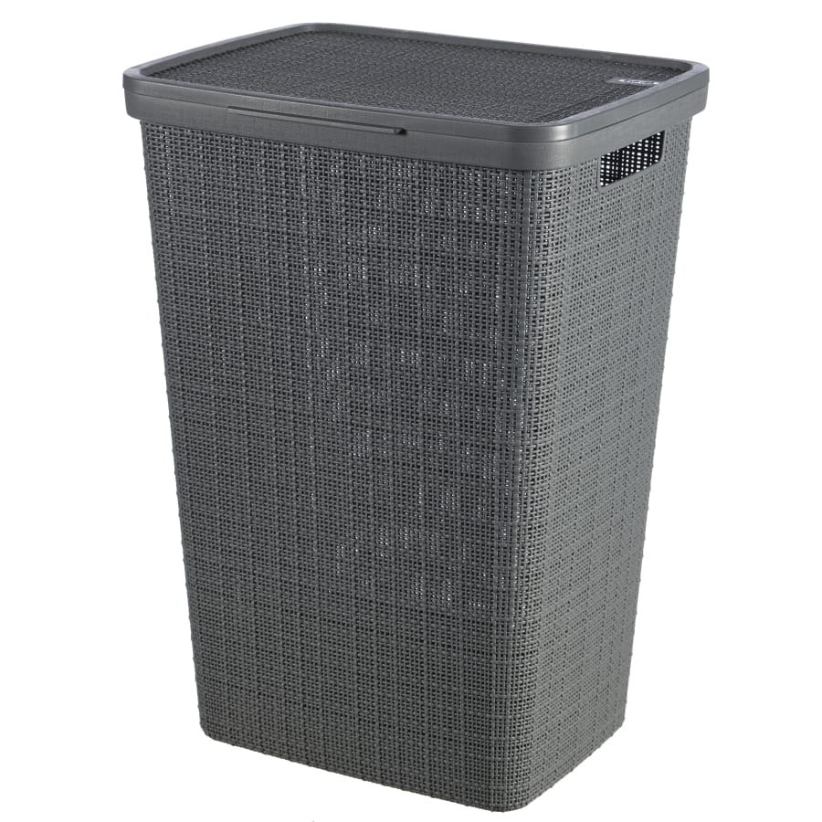 Curver JUTE RECYCLING Wäschesammler, 58 Liter deep shadow