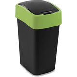 Curver Mülleimer Flip Bin 25 Liter, schwarz/grün