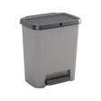 Curver Mülleimer Küche COMPATTA 25 Liter, grau/schwarz