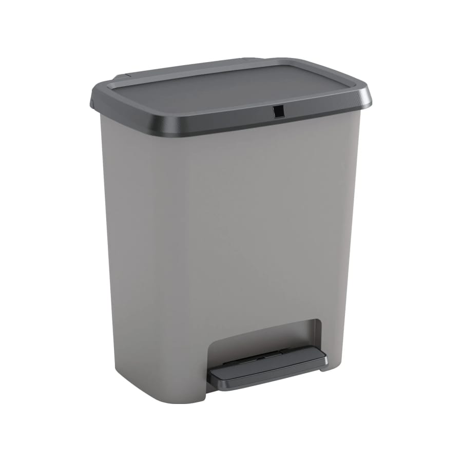 Curver Mülleimer Küche COMPATTA 25 Liter, grau/schwarz