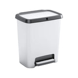 Curver Mülleimer Küche COMPATTA 25 Liter, silber/schwarz