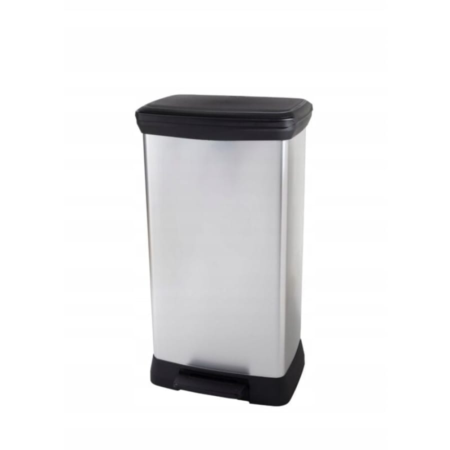 Curver Mülleimer Küche DUO mit Soft-Close METALLIC'S DUO, 2 x 23 Liter