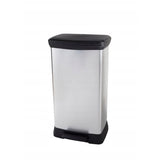 Curver Mülleimer Küche DUO mit Soft-Close METALLIC'S DUO, 2 x 23 Liter
