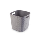 Curver SOFTEX Aufbewahrungskorb Cube, 15 Liter, Taupe