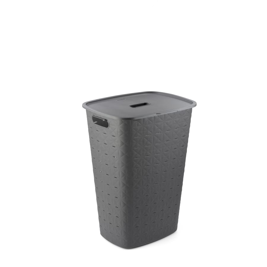 Curver SOFTEX Wäschebox, 56 Liter Dunkelgrau