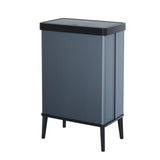Curver VERTO Bin Flat-Pack Abfalleimer, 54 Liter HIGH, Perlblau