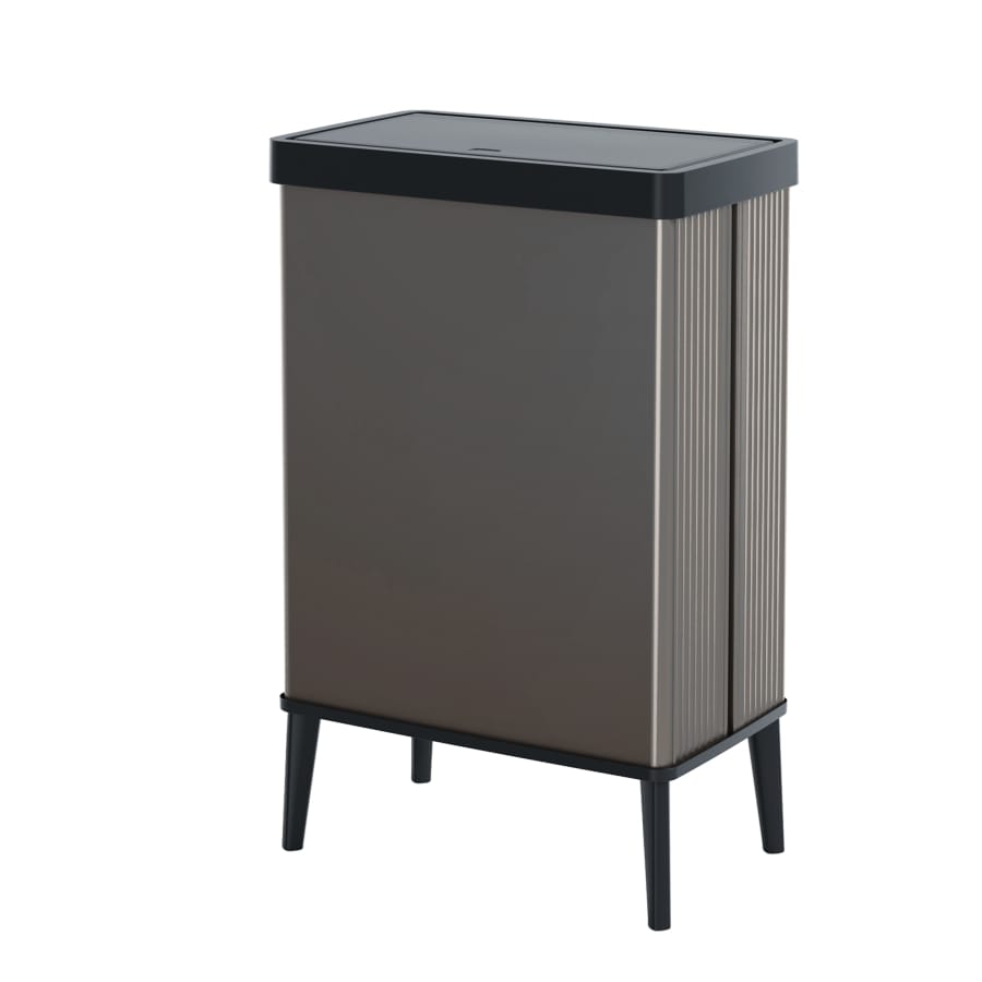 Curver VERTO Bin Flat-Pack Abfalleimer, 54 Liter HIGH, Perlgrau
