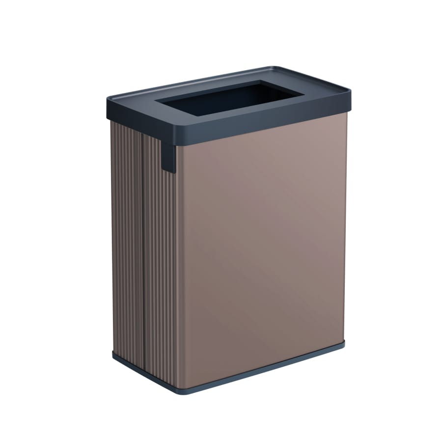 Curver VERTO Bin Flat-Pack Abfalleimer, 54 Liter RECYCLE, Perlrosa