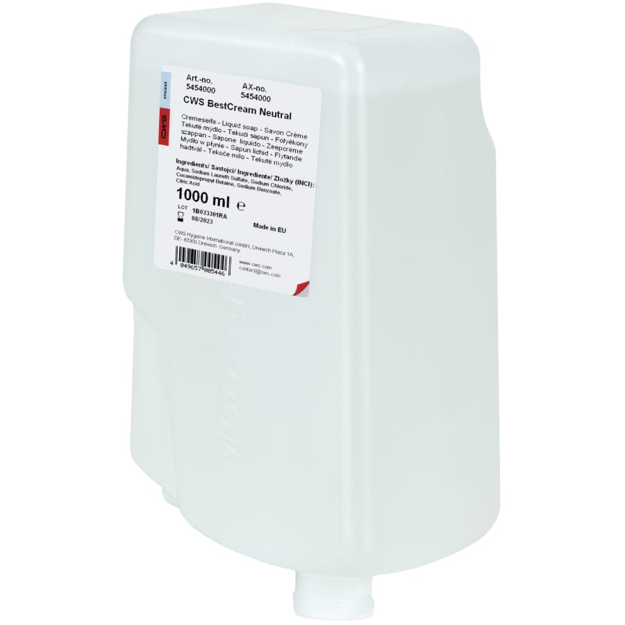 CWS Best Cream Seifencreme Karton 12 x 1 Liter (neutral)