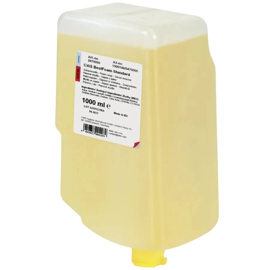 CWS Best Foam Schaumseifenkonzentrat 1000 ml, milde Handreinigung, pH-neutral, biologisch abbaubar, sanft zur Haut.