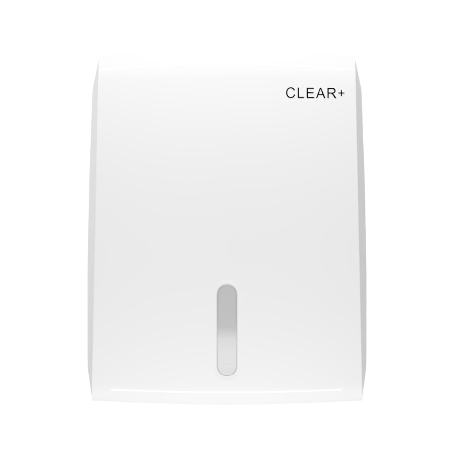 CWS Clear plus Falthandtuchspender, weiß