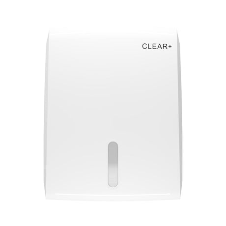 CWS Clear plus Falthandtuchspender, weiß
