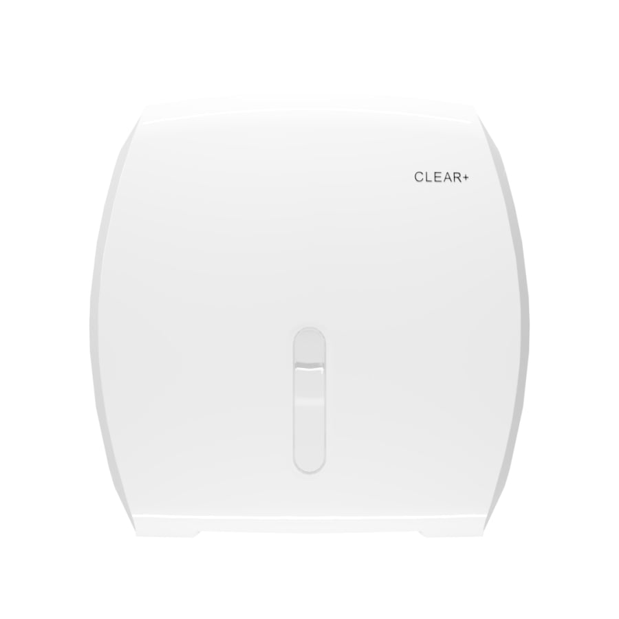 CWS Clear plus Jumbo-Toilettenpapierspender weiß, abschließbar