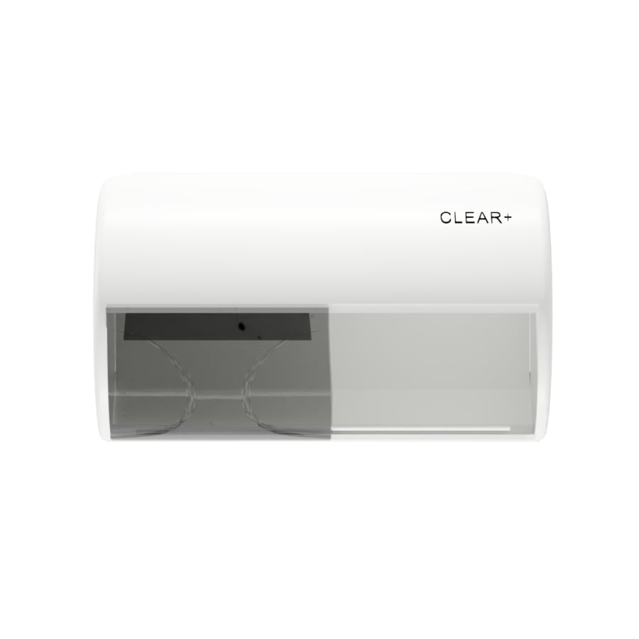 CWS Clear plus Toilettenpapierspender mit Sichtfenster, weiß